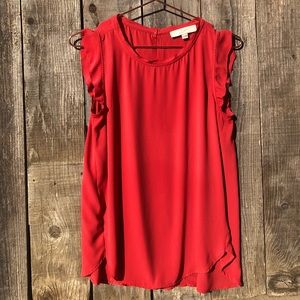 LOFT Coral tank top blouse